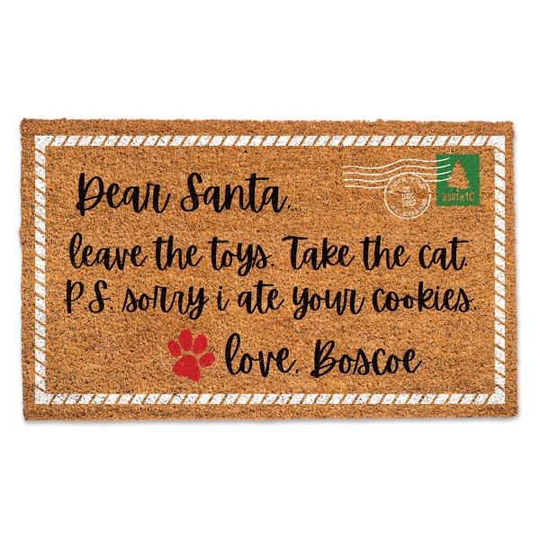 Personalized Dear Santa Take Cat Doormat Kirklands Home