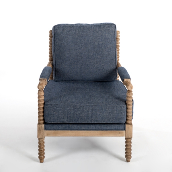 Spindle armchair and online ottoman