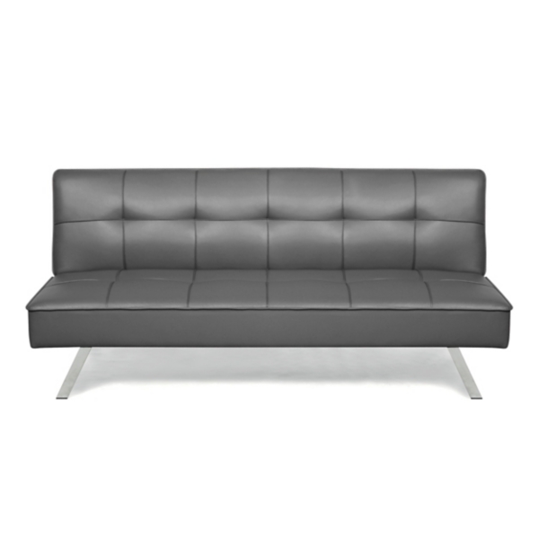 Dark Gray Faux Leather Convertible Sofa Kirklands Home