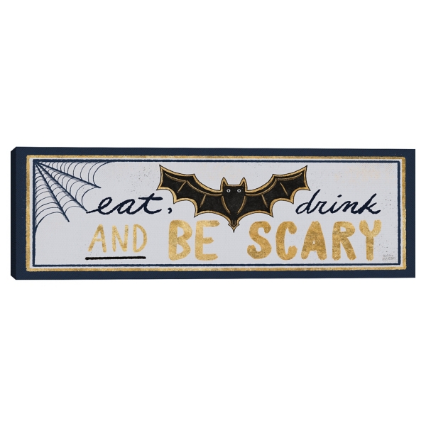 Eat Drink And Be Scary Halloween Wall Plaque