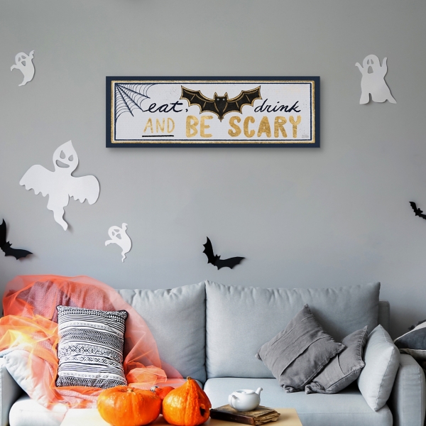 Eat Drink And Be Scary Halloween Wall Plaque