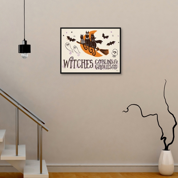 Witches Goblins Ghouls Halloween Wall Plaque Kirklands Home