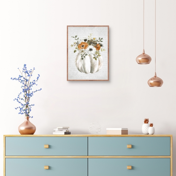 Flora Pumpkin Harvest Wall Plaque
