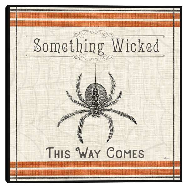 Something Wicked Spider Halloween Wall Plaque