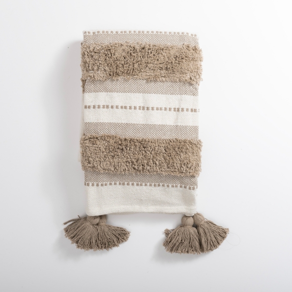 Khaki Montauk Cotton Tufted Throw Kirklands Home