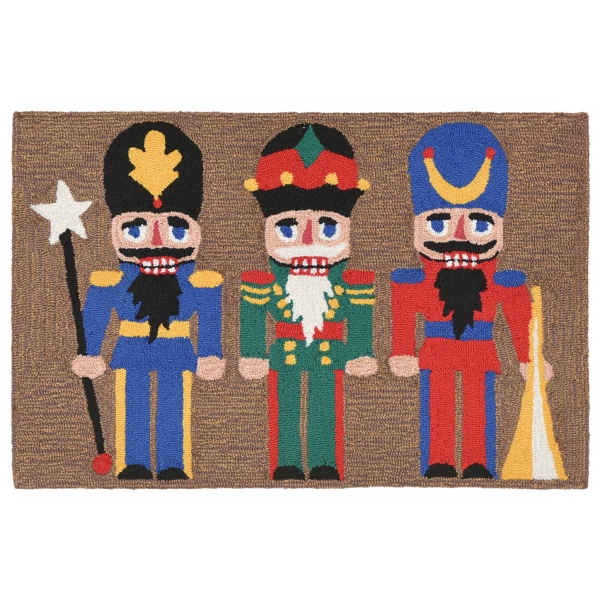 Three Nutcrackers Christmas Indoor/Outdoor Rug Kirklands Home