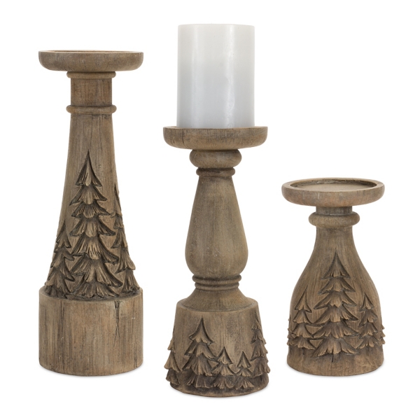 Brown Winter Forest Candle Holders, Set of 3 Kirklands Home