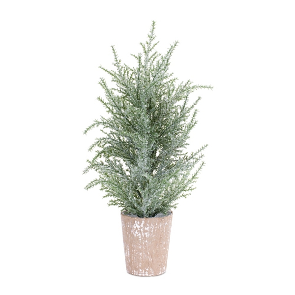 15 in. Potted Icy Pine Trees, Set of 4 | Kirklands Home