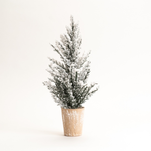 16 in. Potted Snowy Pine Trees, Set of 4 | Kirklands Home