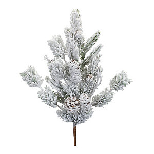Snowy Potted Mini Pine Trees, Set of 2