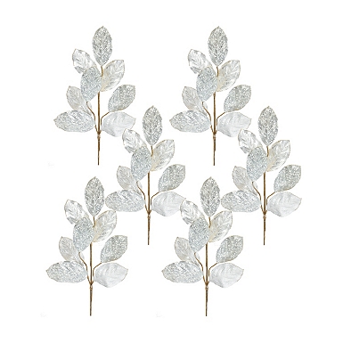 Glittery Winter Branch Stems, Set of 6