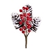 Frosted Cranberry Pinecone Tree Picks, Set of 6