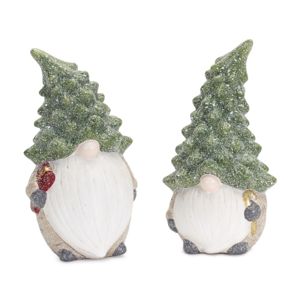Gnomes with Pine Tree Hats, Set of 2