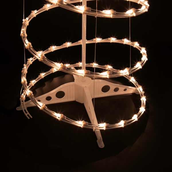 Pre-Lit Clear White Spiral Tree, 6 ft.