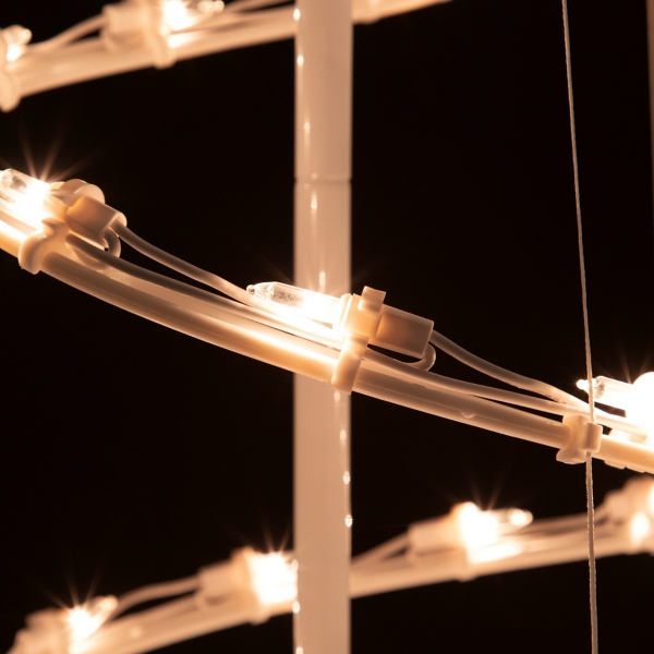 Pre-Lit Clear White Spiral Tree, 6 ft.