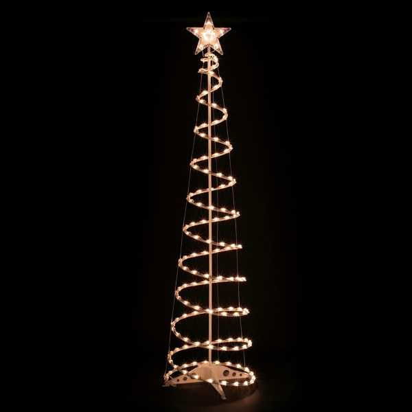 Clear Pre-Lit Spiral Christmas Trees, Set of 3