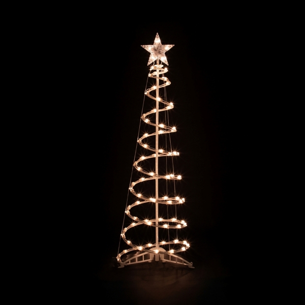 Clear Pre-Lit Spiral Christmas Trees, Set of 3