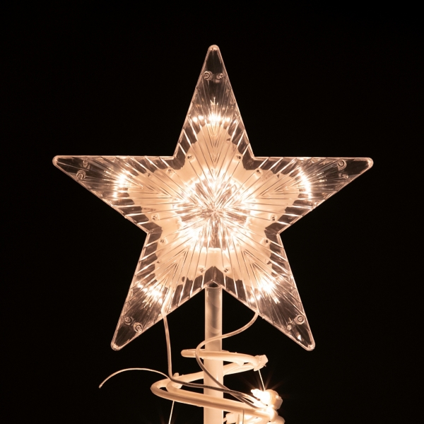 Clear Pre-Lit Spiral Christmas Trees, Set of 3