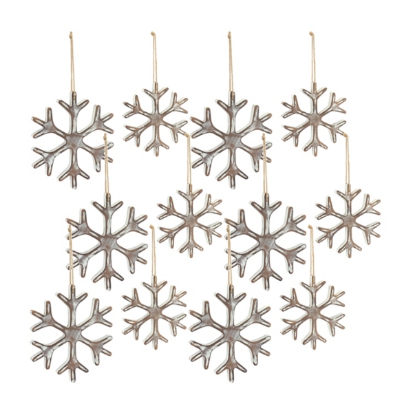 Wood Snowflake 12-pc. Christmas Ornament Set