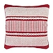 Red and White Geometric Pattern Pillow
