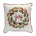 Joy Holly Wreath Christmas Pillow