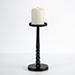 Black Twisted Metal Pillar Candle Holder, 10 in.