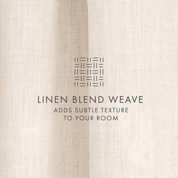 Beige Blackout Curtains, 84 in.