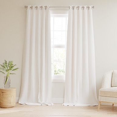 Cream colored retailer Blackout curtains