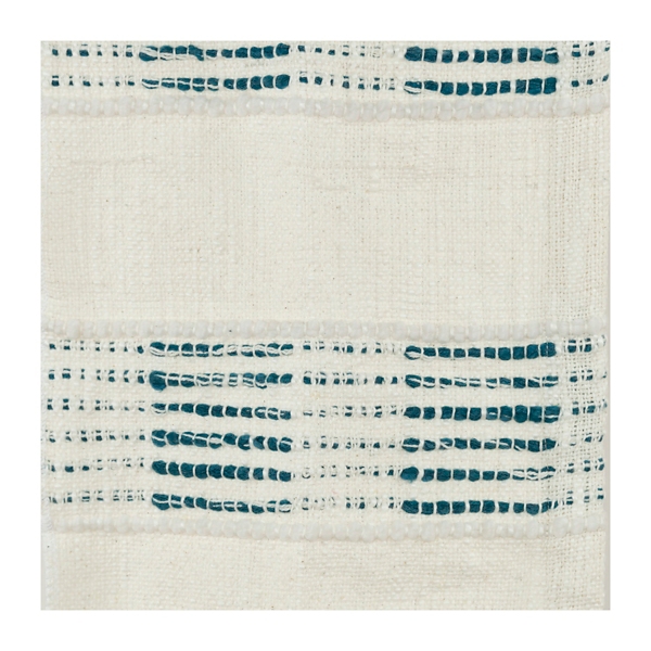 Teal and Ivory Woven Stripe Throw