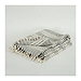 Light Gray and Ivory Striped Cotton Throw