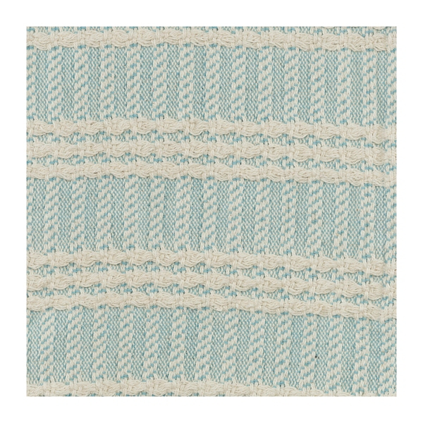 Light Blue and Ivory Striped Cotton Throw