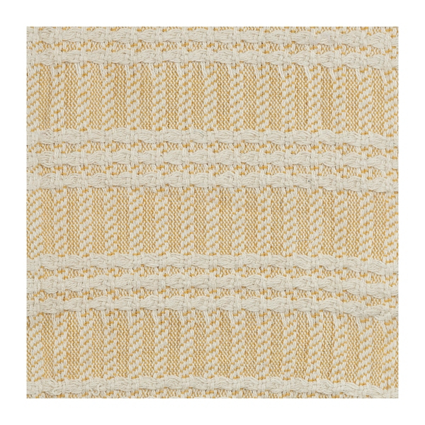 Gold and Ivory Striped Cotton Throw