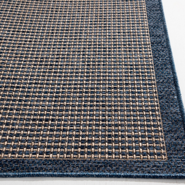 Navy Adelaide Woven Outdoor Area Rug, 7x9