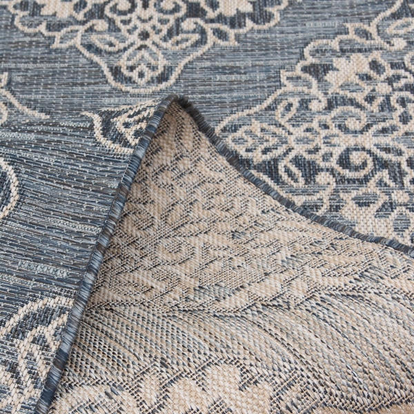 Gray Medallion Devora Indoor/Outdoor Area Rug, 7x9