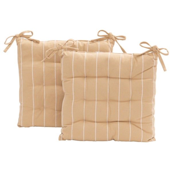 Biscuit Dash Striped Chair Pads, Set of 2 Kirklands Home