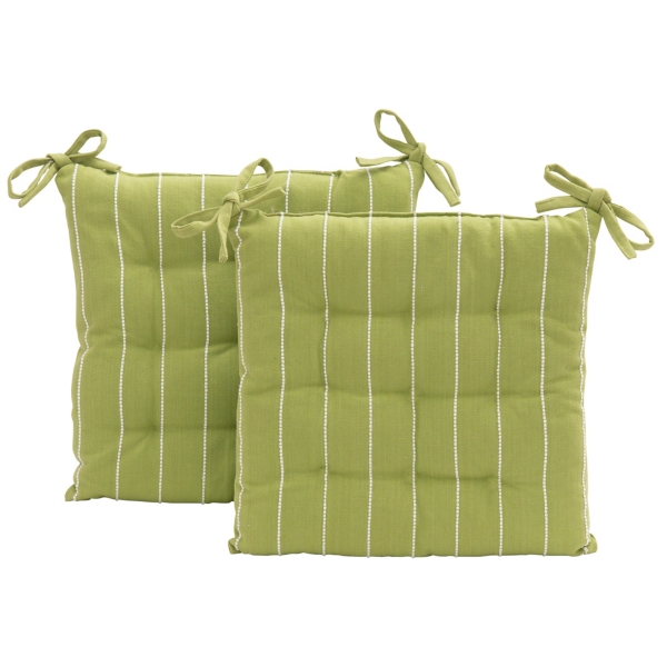 Green Dash Striped Chair Pads, Set of 2 Kirklands Home