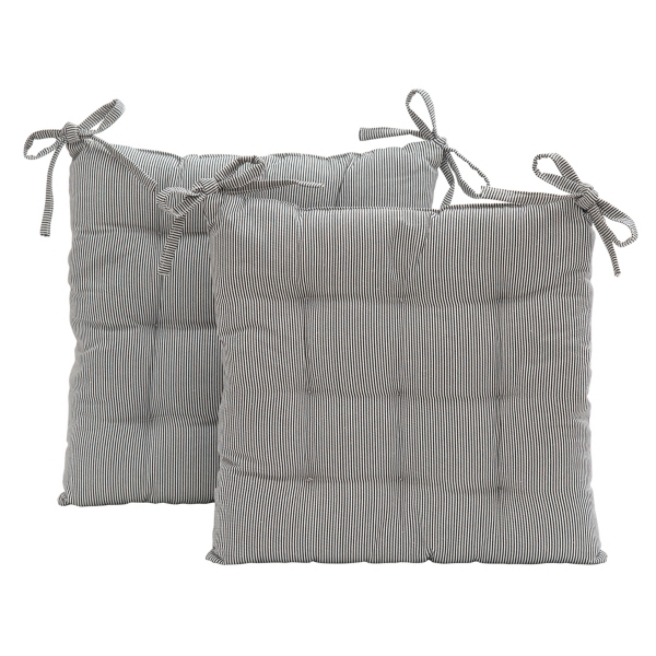 Black Wavy Woven Chair Pads, Set of 2 Kirklands Home