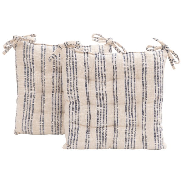 Vintage Beige Striped Chair Pads, Set of 2 Kirklands Home