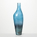 Blue Polished Glass Vase, 19 in.