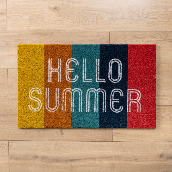 Multicolor Hello Summer Doormat Kirklands Home