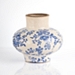 Blue and Cream Vintage Floral Genie Vase