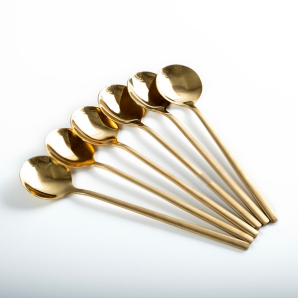 Gold Stainless Steel Spoons, Set of 6 | Kirklands Home