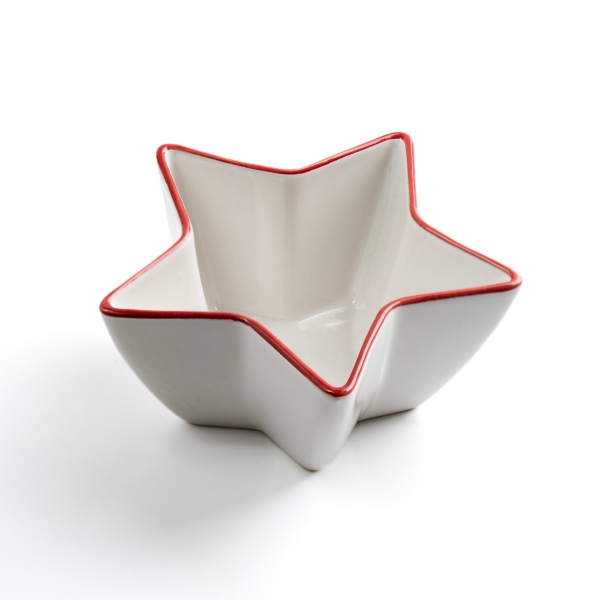 Red and White Star Appetizer Bowl