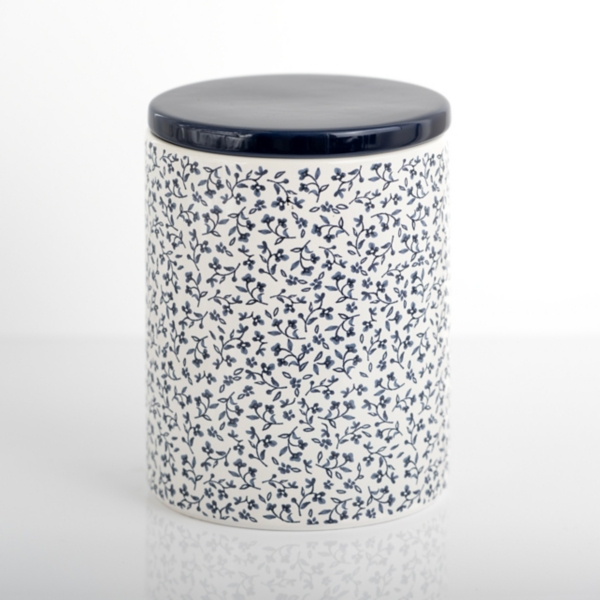 Blue Blooms Ceramic Canister, 7 in. Kirklands Home