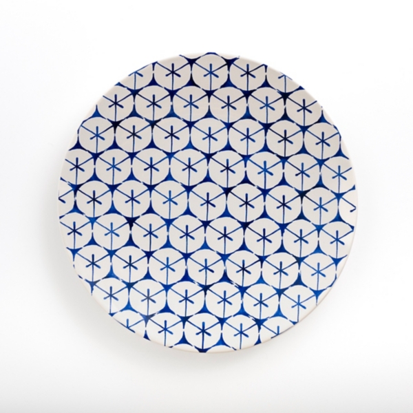 Indigo Geometric Mix Dinner Plate 