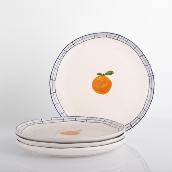 Orange Summer Citrus Salad Plates, Set of 4 Kirklands Home