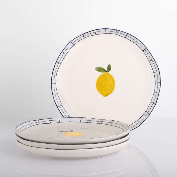 Lemon Summer Citrus Salad Plates, Set of 4 Kirklands Home