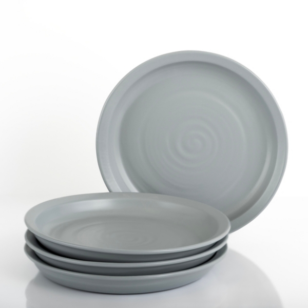 Beacon Blue Ribbed Salad Plates, Set of 4 Kirklands Home