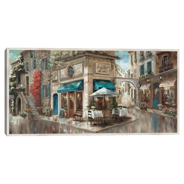 Corner Cafe Framed Canvas Art Print | Kirklands Home