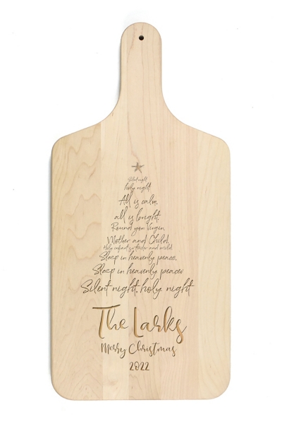 Personalized Maple Silent Night Cutting Board Kirklands Home